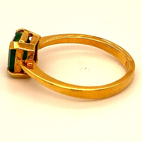 Columbian Emerald 2.02ct Solid 22K Gold Ring - Picture 6 of 7